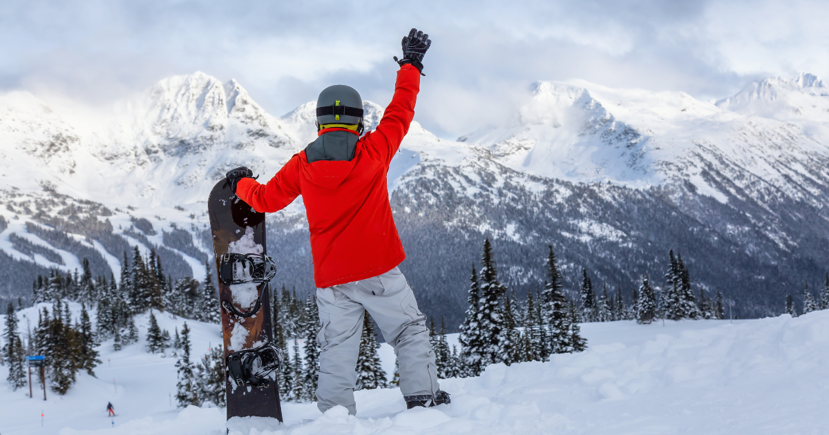 A person living in Canada on the Canada digital nomad visa takes a break to go skiing.